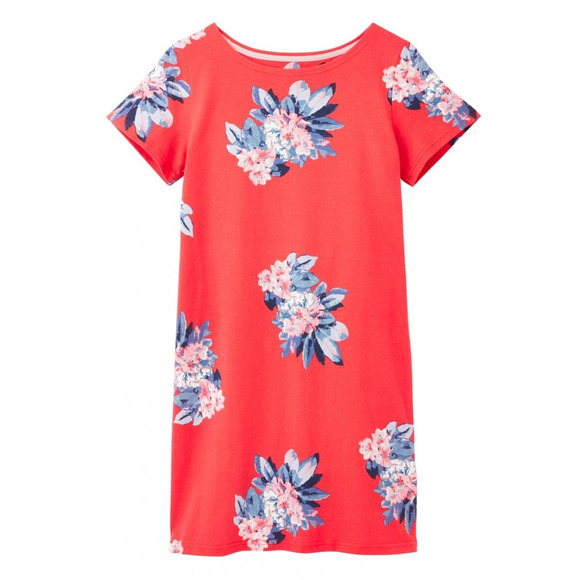 Joules Coral Floral Mini Dress - Picture 3 of 9